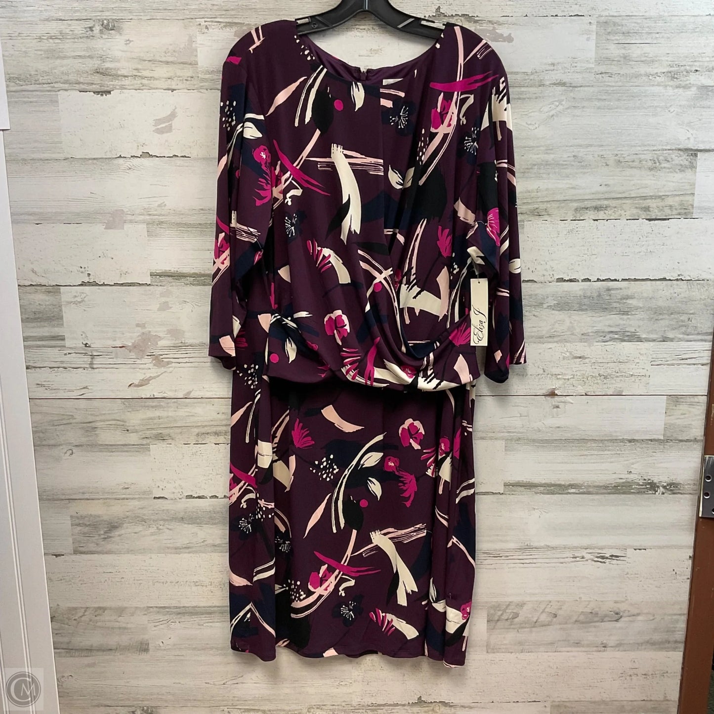 Dress Casual Midi By Eliza J In Purple, Size: 3x