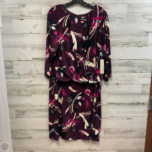 Dress Casual Midi By Eliza J In Purple, Size: 3x