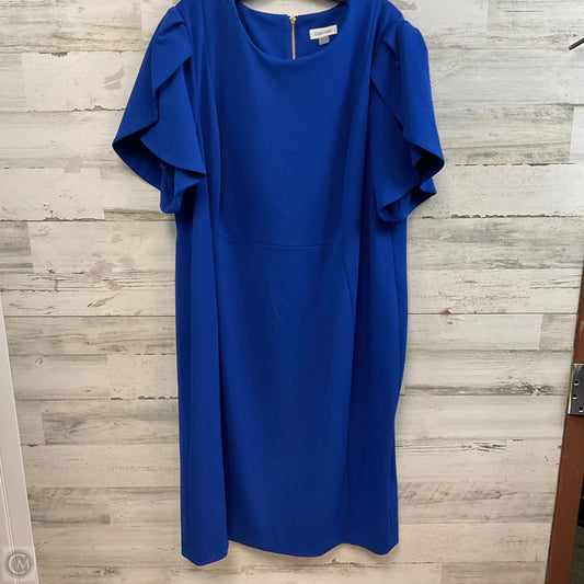 Dress Work By Calvin Klein In Blue, Size: 3x