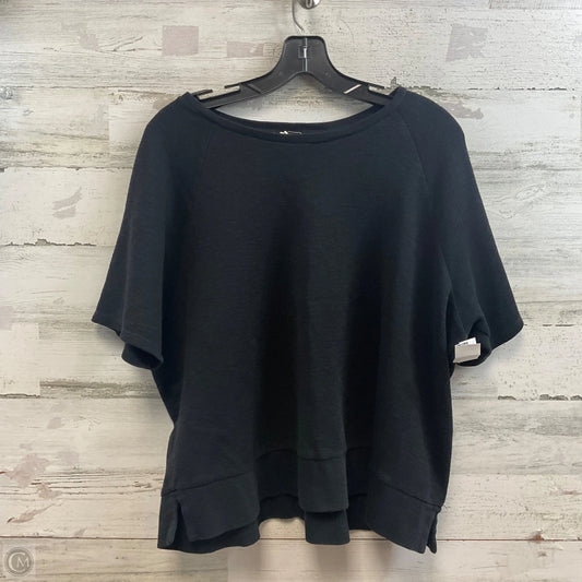 Top Short Sleeve By Eileen Fisher In Black, Size: M