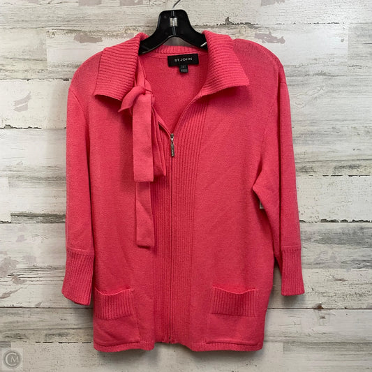 Sweater Cardigan Luxury Designer By St John Collection In Peach, Size: Sp