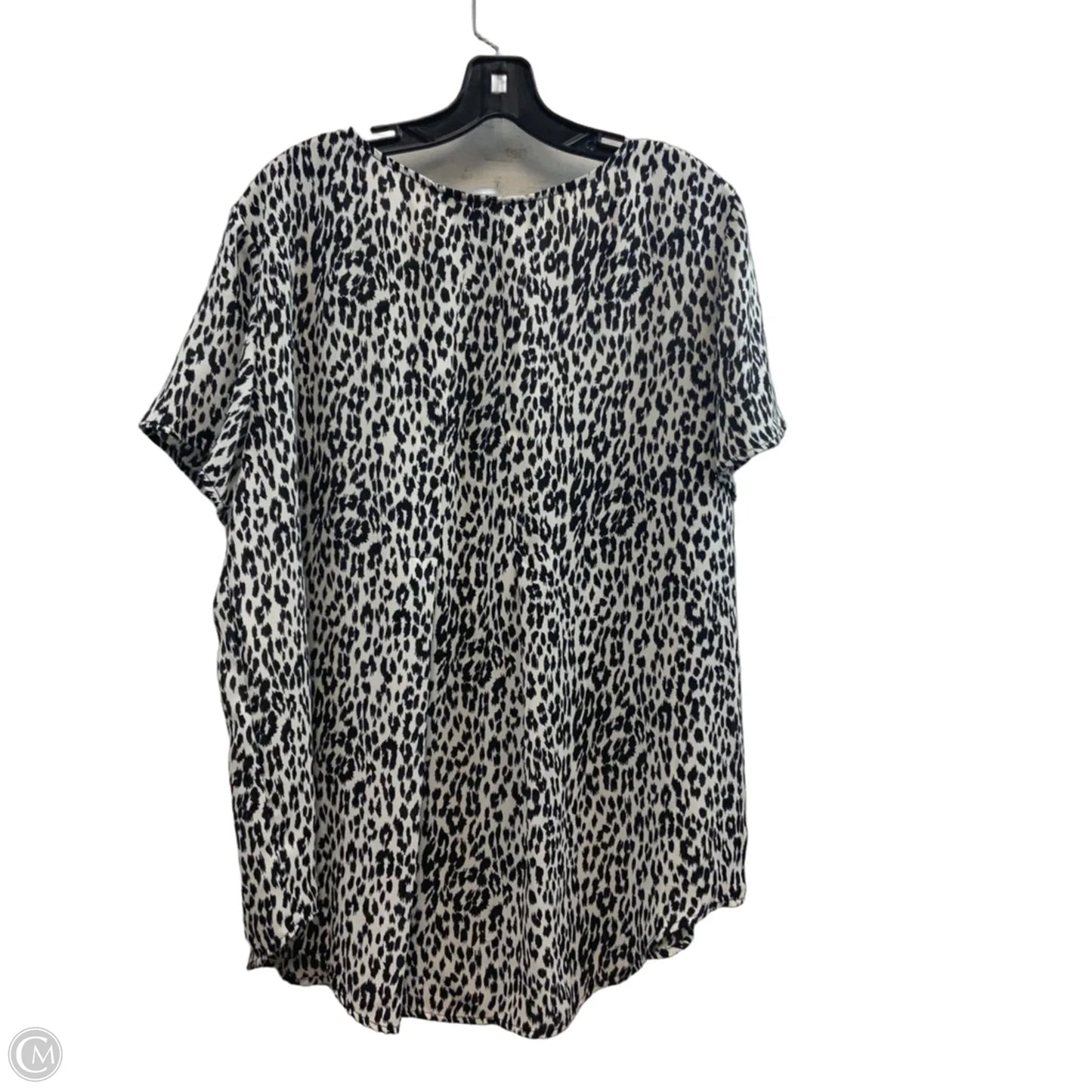 Top Short Sleeve By Chelsea And Theodore In Black & White, Size: Xxl