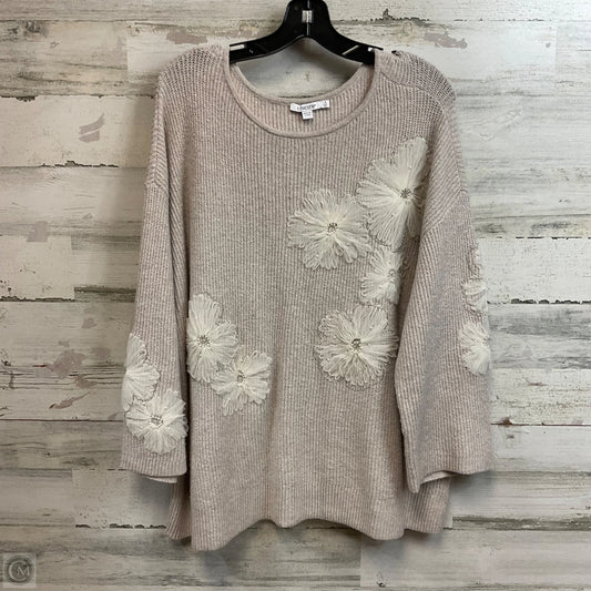 Sweater By Chicos In Beige, Size: Xl