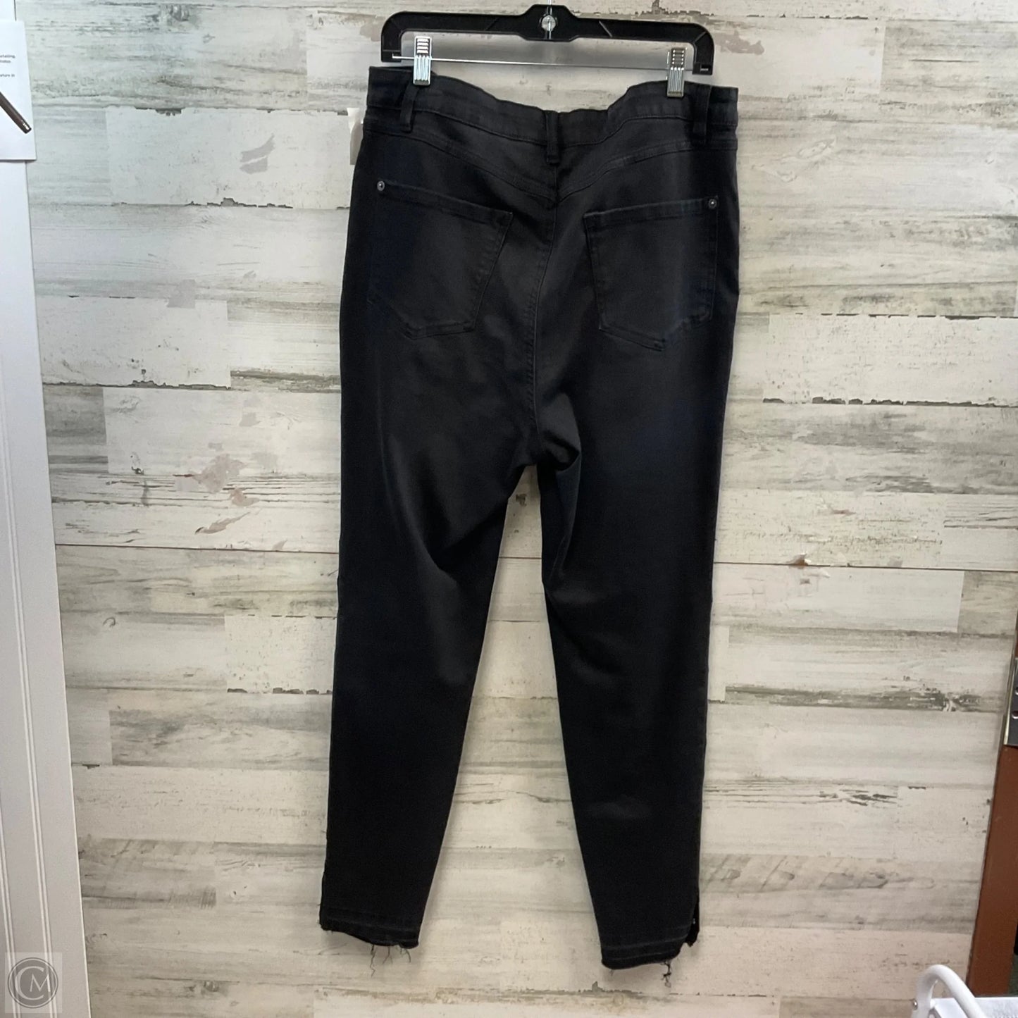 Jeans Skinny By Inc In Black Denim, Size: 14
