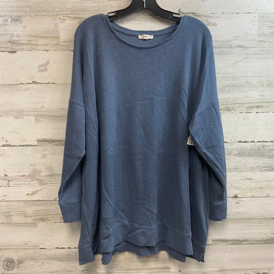 Top 3/4 Sleeve By Eileen Fisher In Blue, Size: 1x
