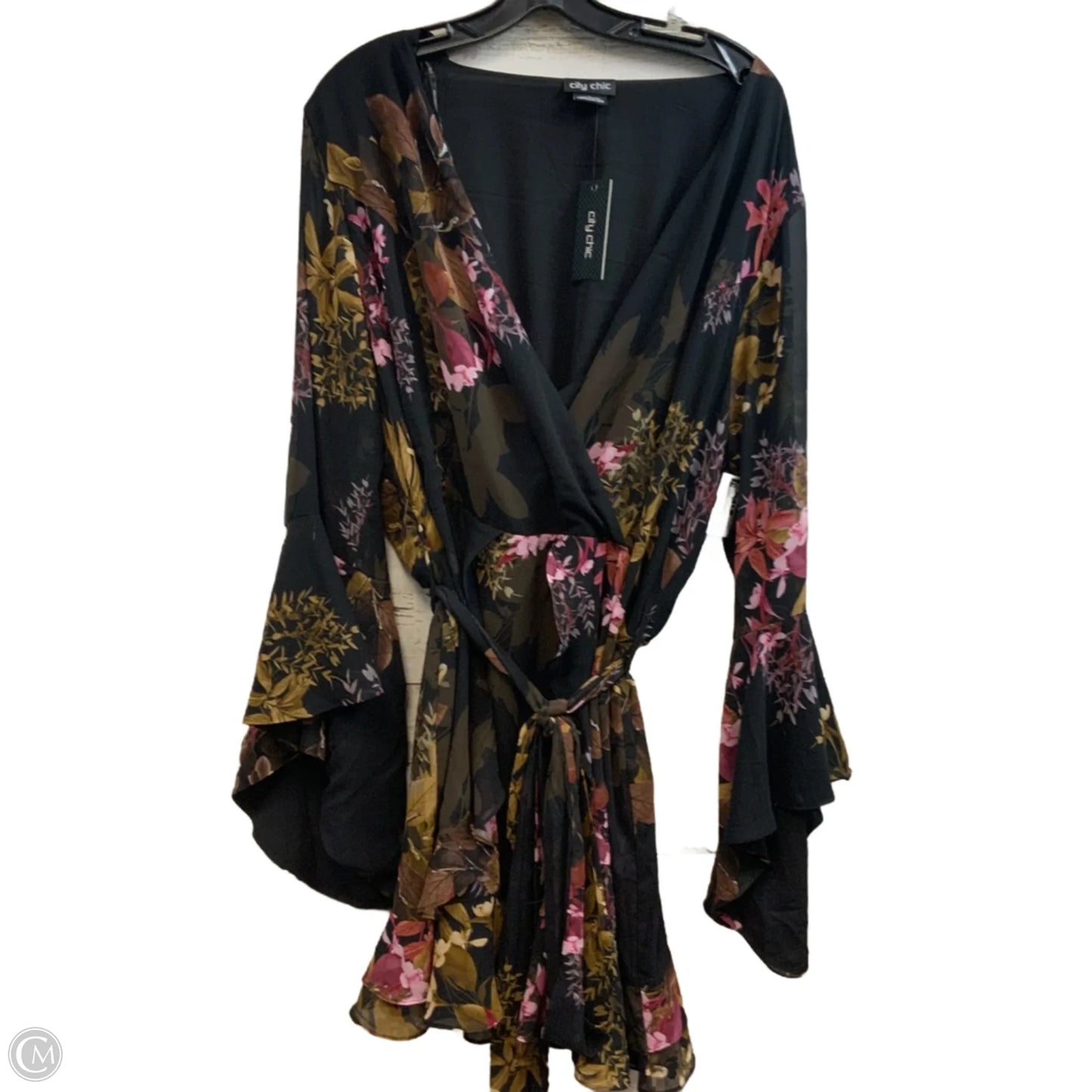Dress Casual Short By City Chic In Black & Pink, Size: L