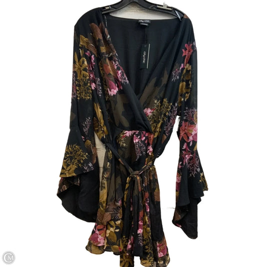 Dress Casual Short By City Chic In Black & Pink, Size: L
