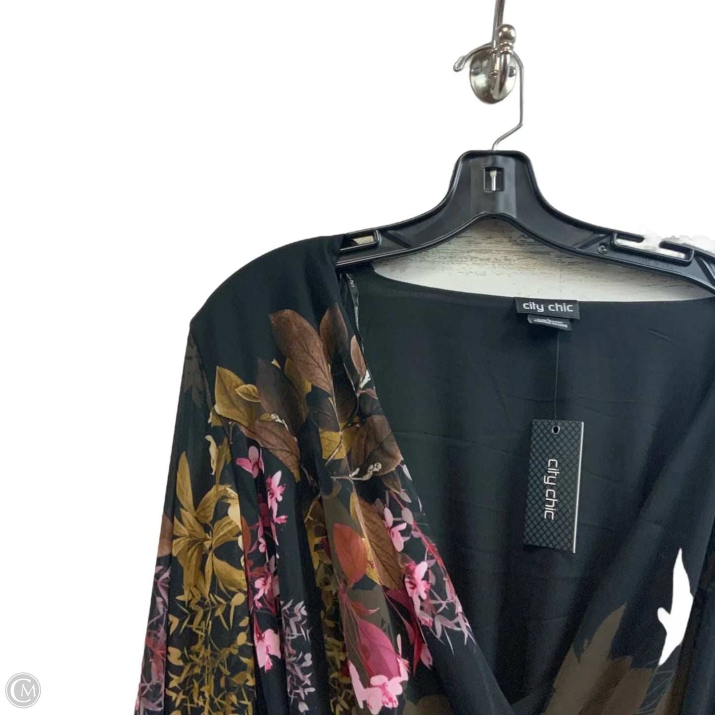 Dress Casual Short By City Chic In Black & Pink, Size: L