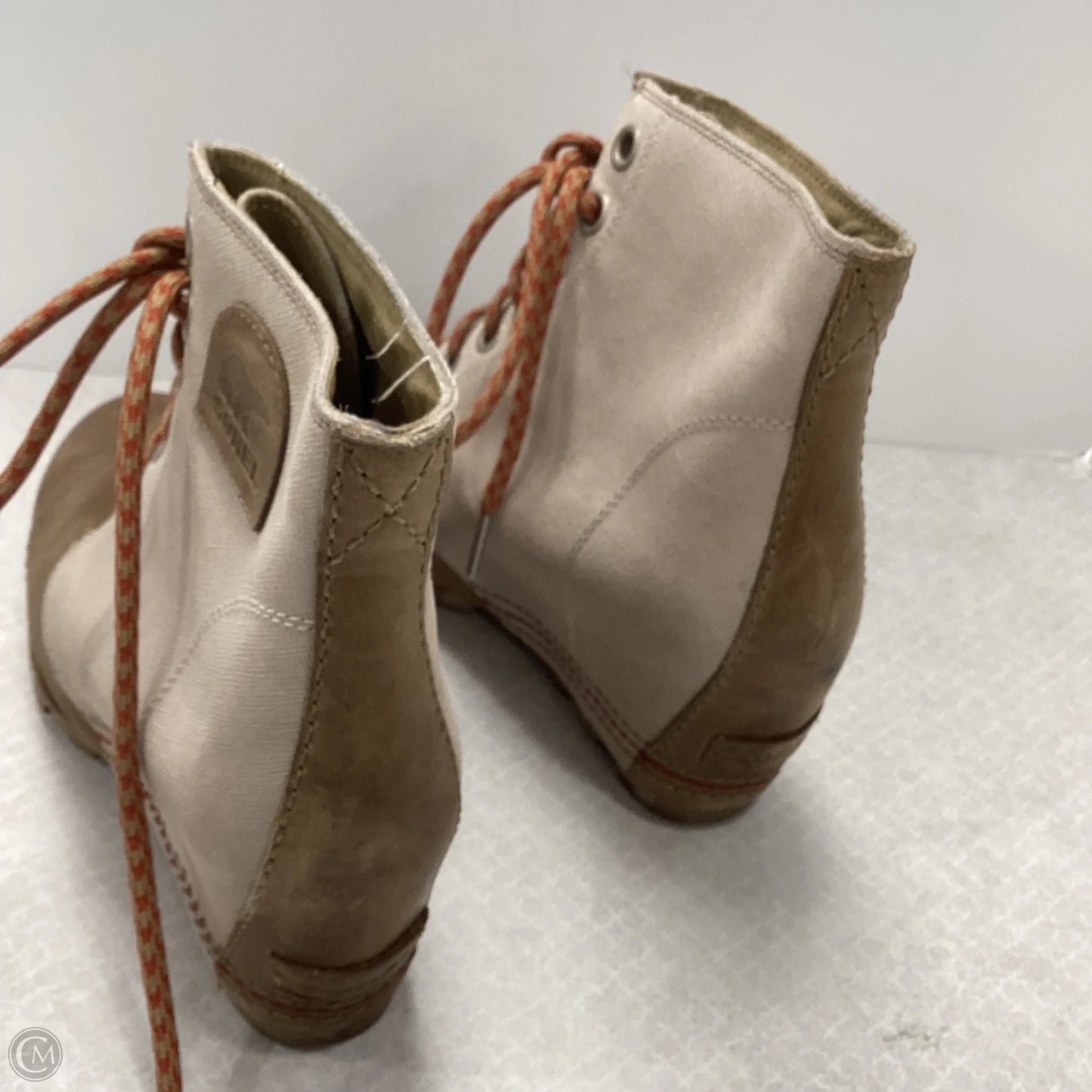 Boots Ankle Heels By Sorel In Beige, Size: 9.5