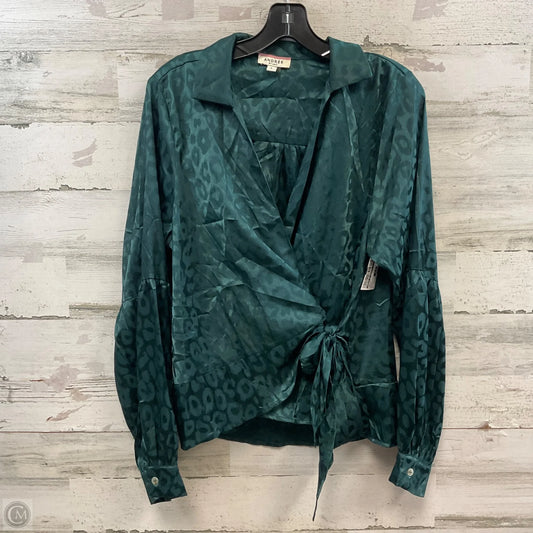Top Long Sleeve By Andree By Unit In Green, Size: L