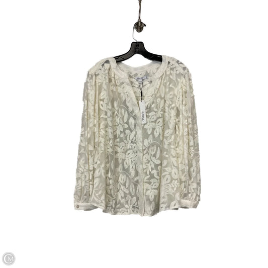 Top Long Sleeve By Chicos In Cream, Size: Xl