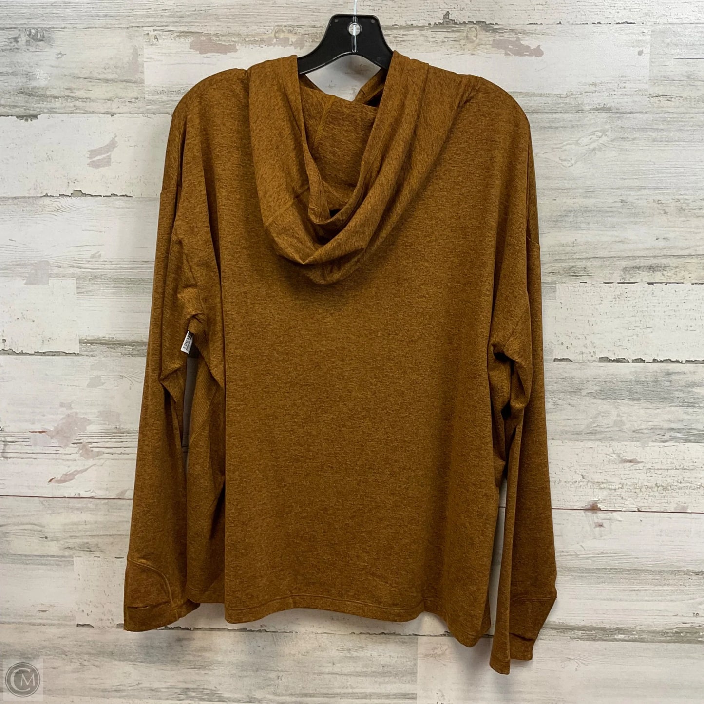 Athletic Top Long Sleeve Hoodie By Athleta In Brown, Size: 1x