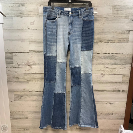 Jeans Flared By Vervet In Blue Denim, Size: 12