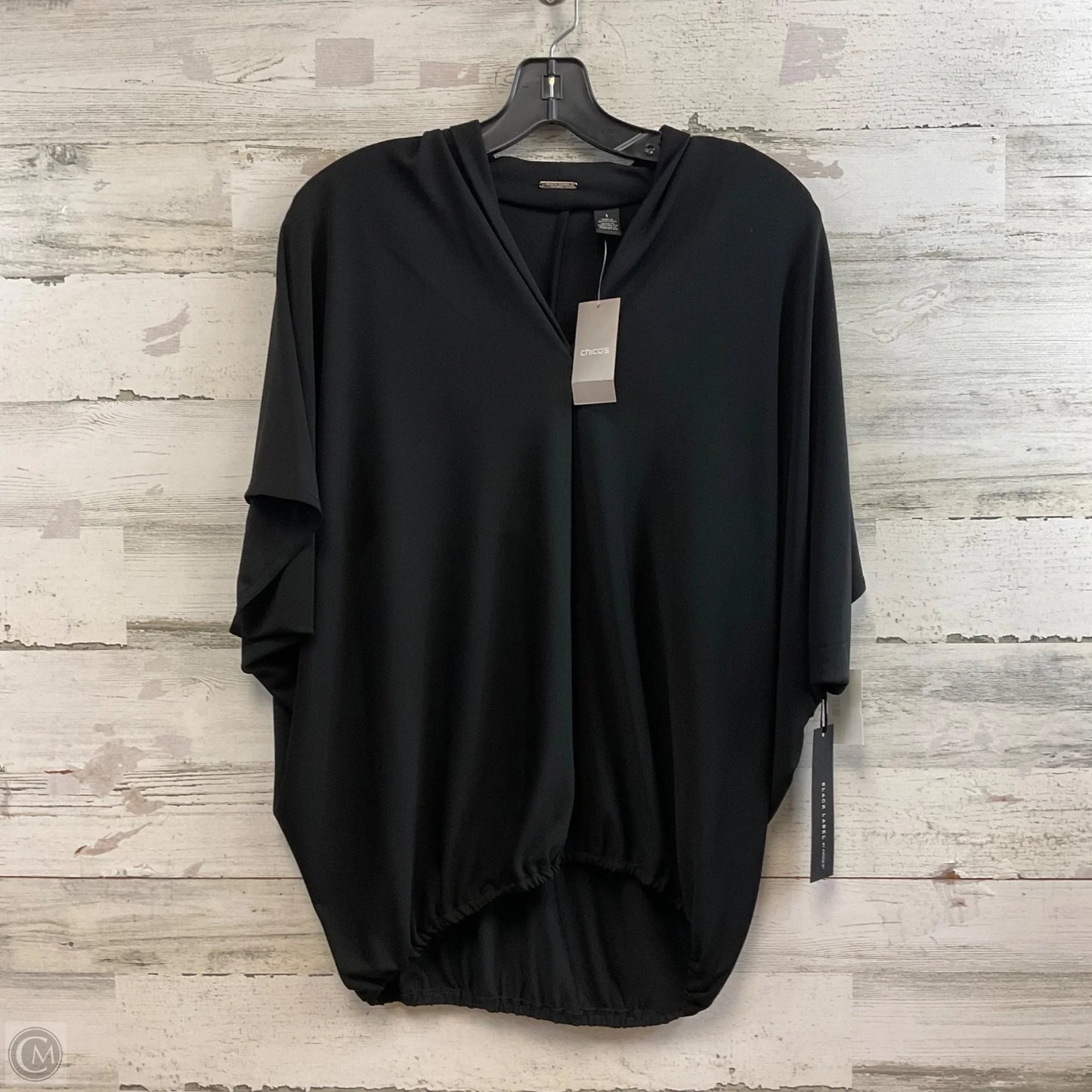 Top Short Sleeve By Chicos In Black, Size: M