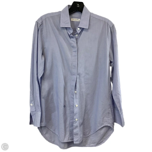 Top Long Sleeve By Equipment In Blue, Size: S