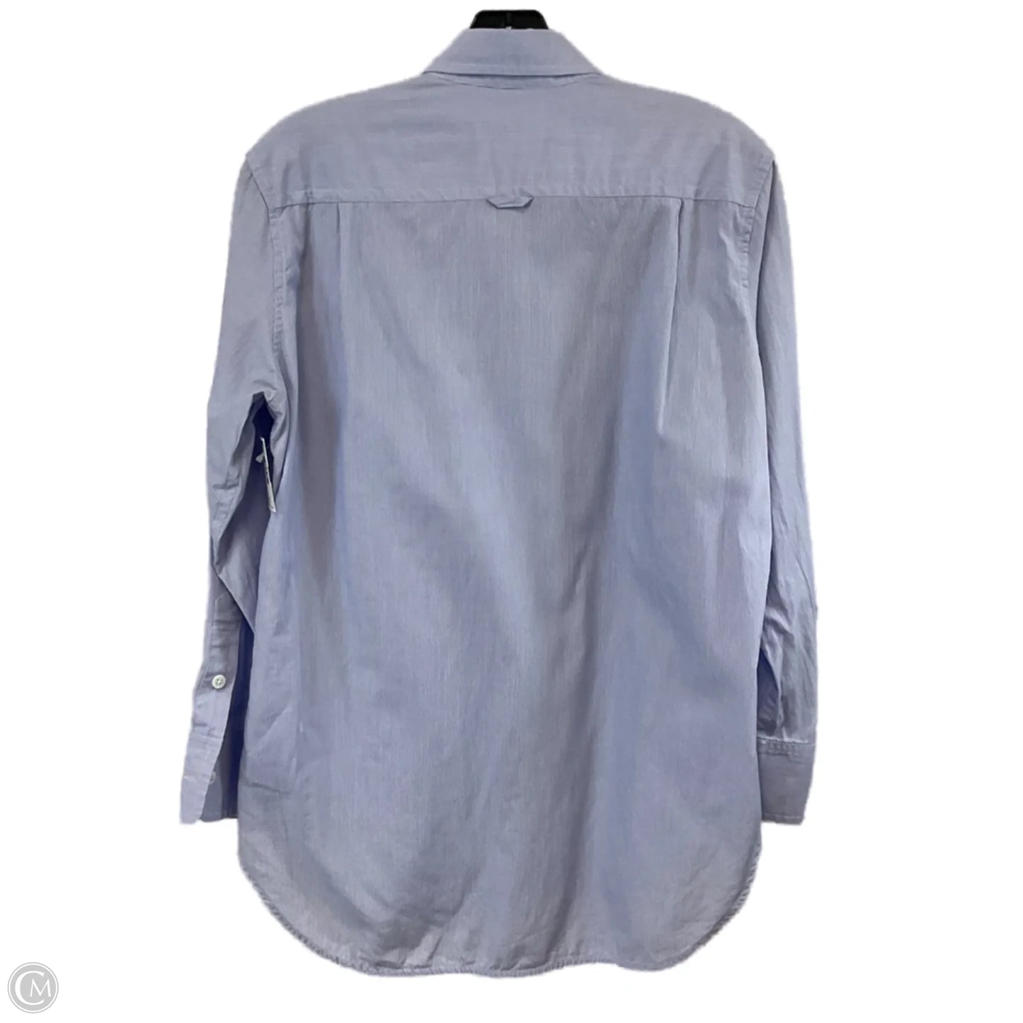 Top Long Sleeve By Equipment In Blue, Size: S
