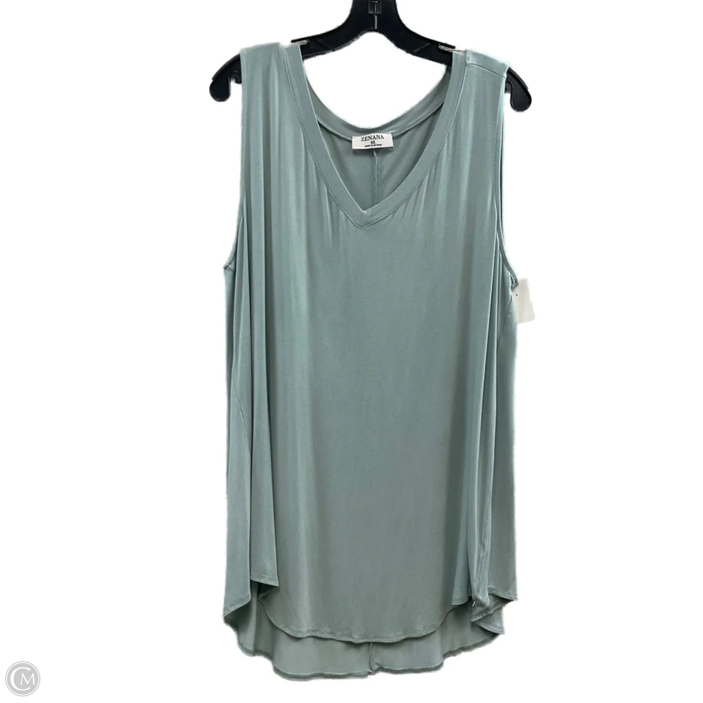 Top Sleeveless Basic By Zenana Outfitters In Green, Size: 2x