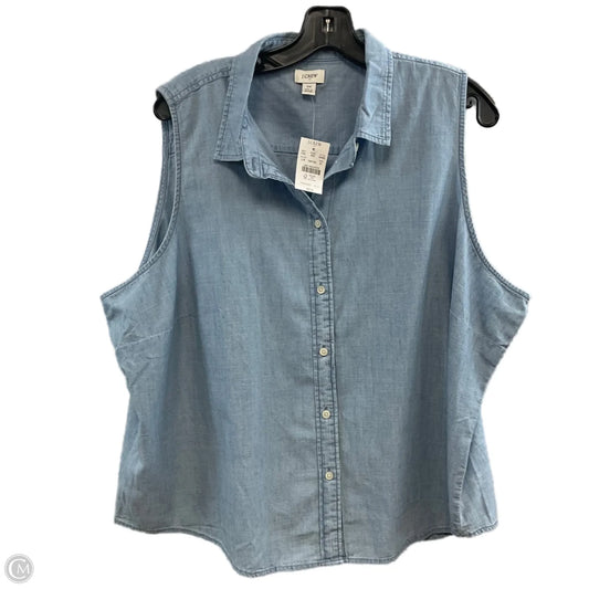 Top Sleeveless By J. Crew In Blue, Size: 3x