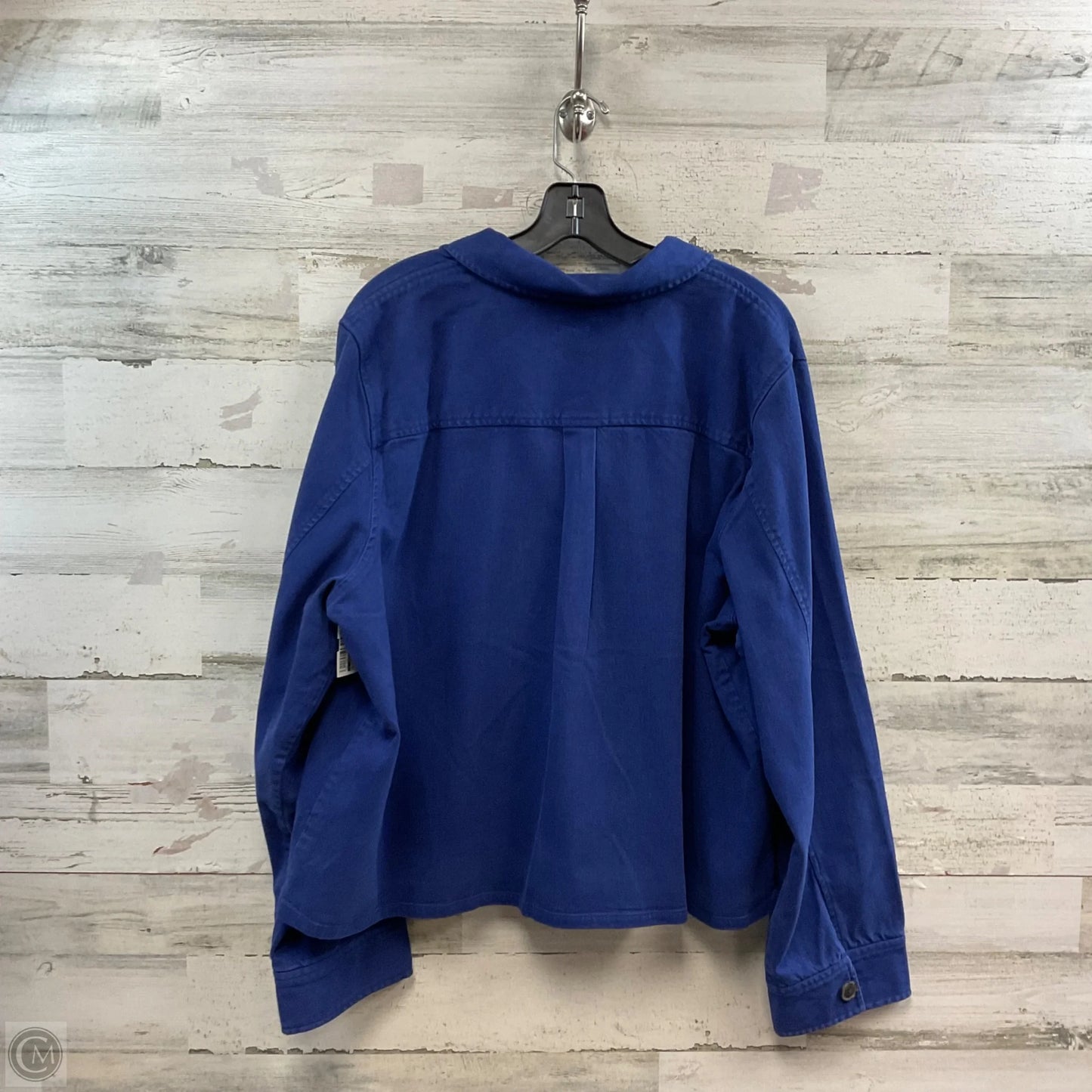 Blouse Long Sleeve By J. Crew In Blue, Size: Xxl