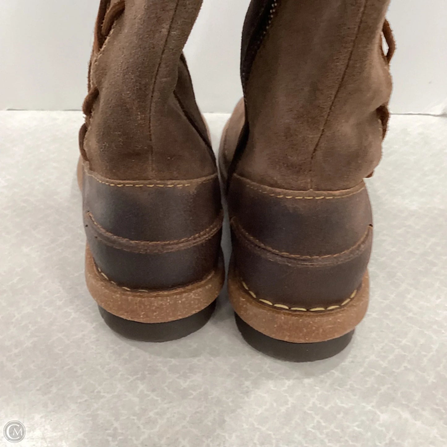 Boots Leather By Born In Brown, Size: 8