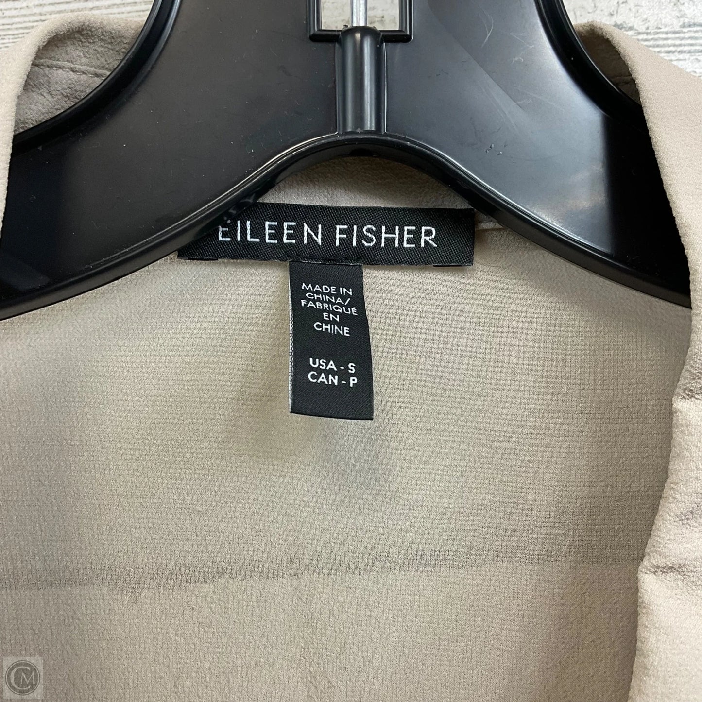 Blouse Long Sleeve By Eileen Fisher In Tan, Size: S