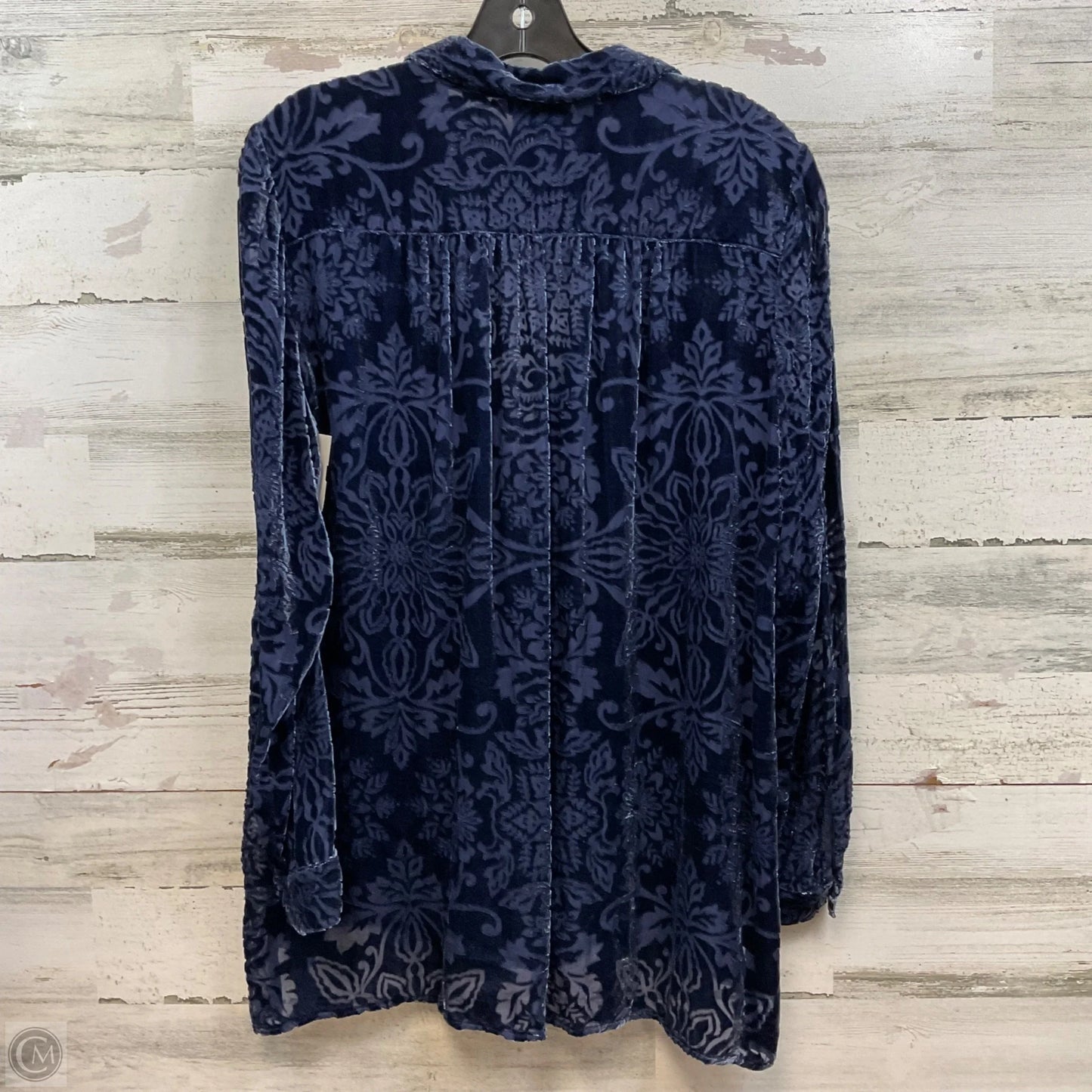 Blouse Long Sleeve By Jade In Blue, Size: M