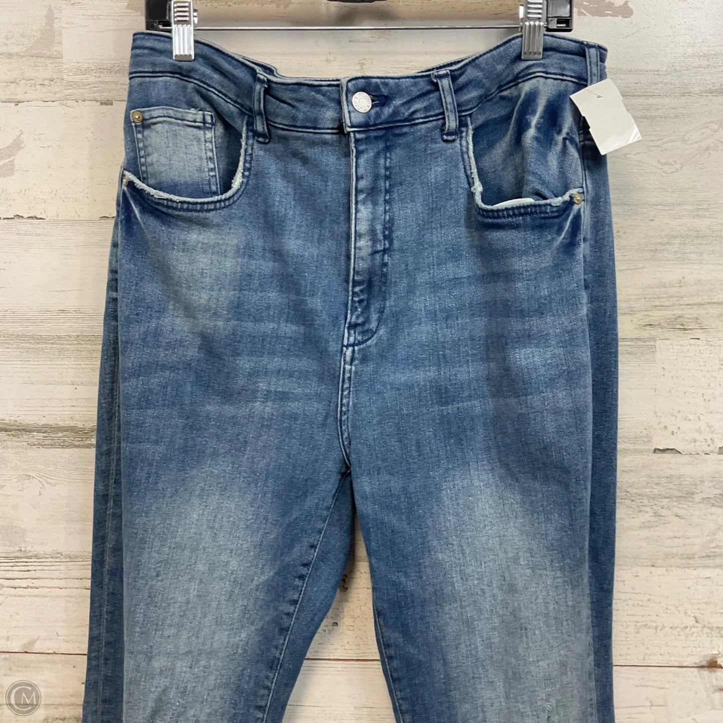 Jeans Flared By Pilcro In Blue Denim, Size: 14