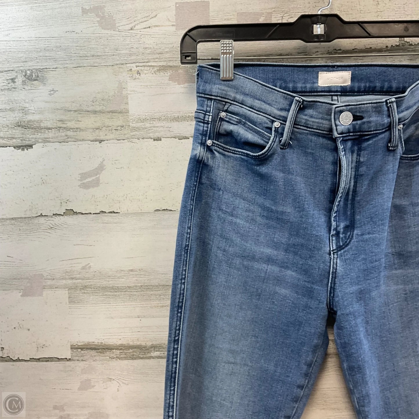 Jeans Straight By Mother In Blue Denim, Size: 8