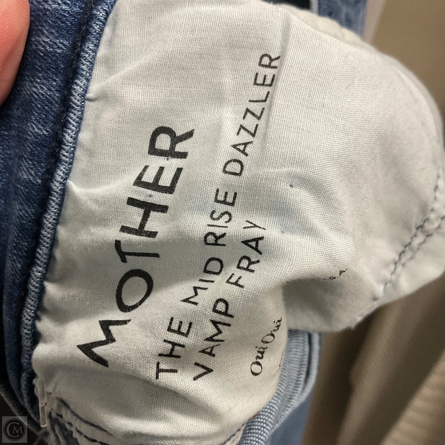 Jeans Straight By Mother In Blue Denim, Size: 8