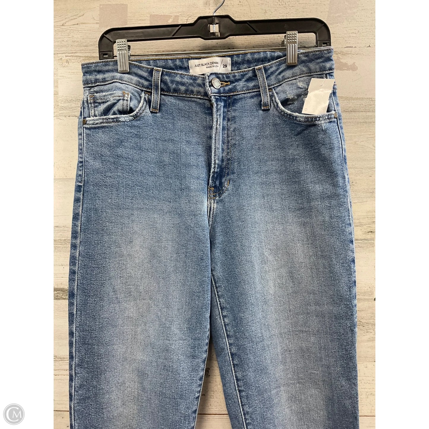 Jeans Boot Cut By Just Black In Blue Denim, Size: 8