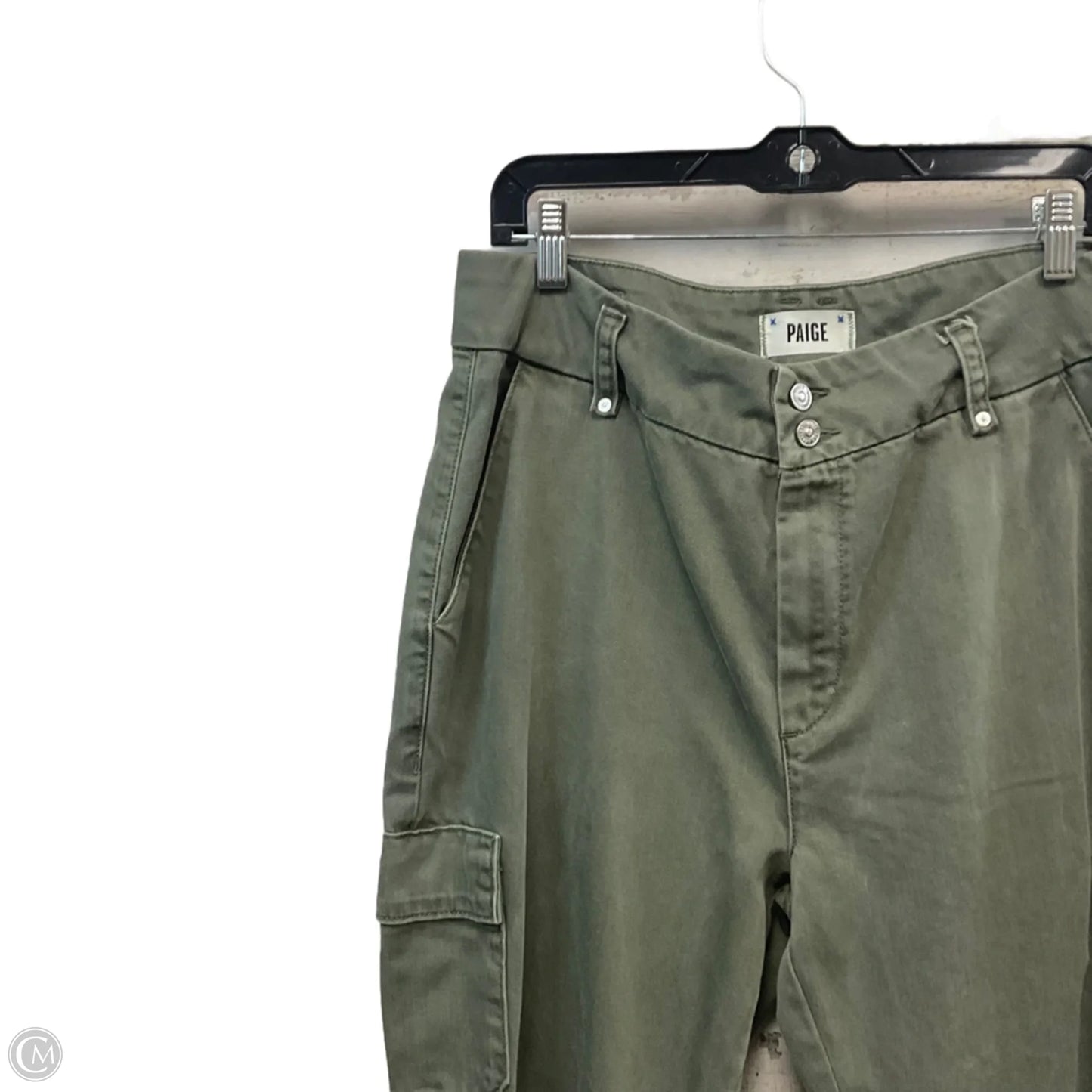 Jeans Flared By Paige In Green, Size: 12