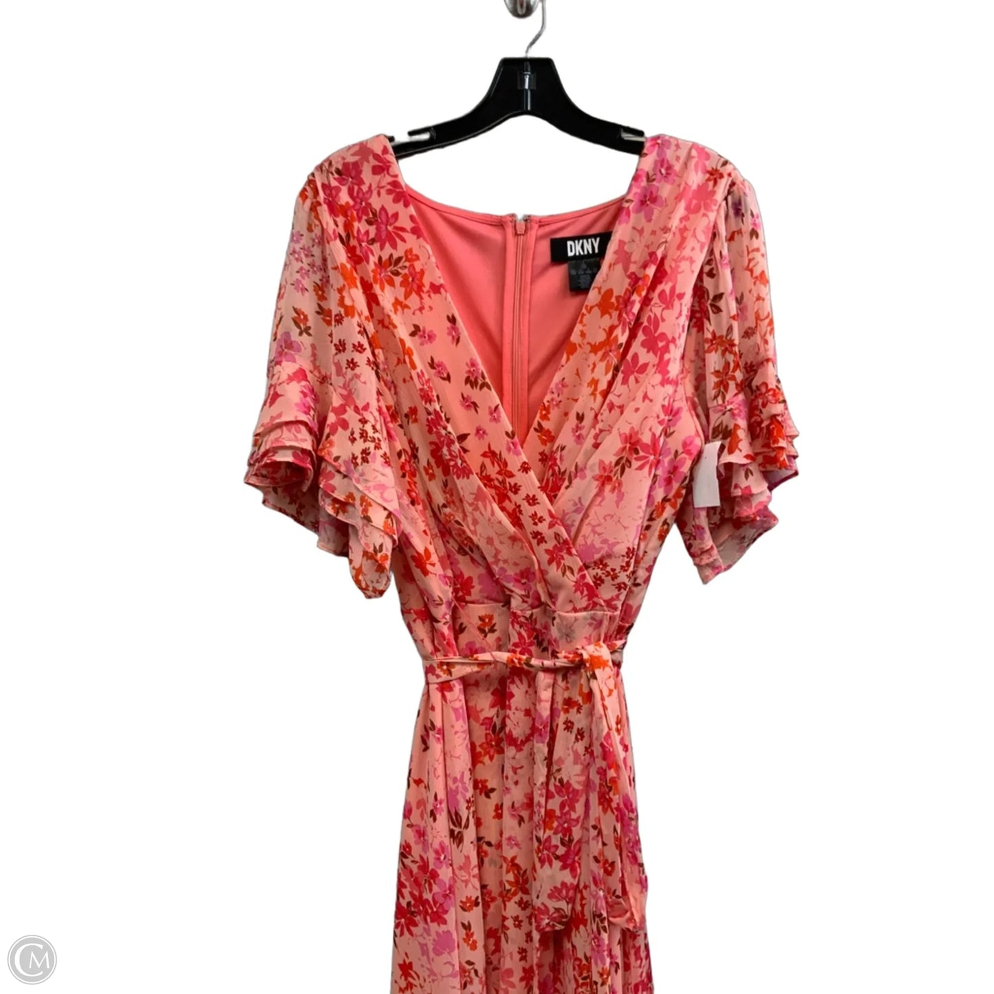 Dress Casual Maxi By Dkny In Orange, Size: L