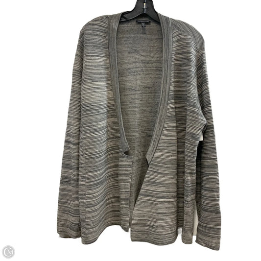 Sweater Cardigan By Eileen Fisher In Grey, Size: 2x