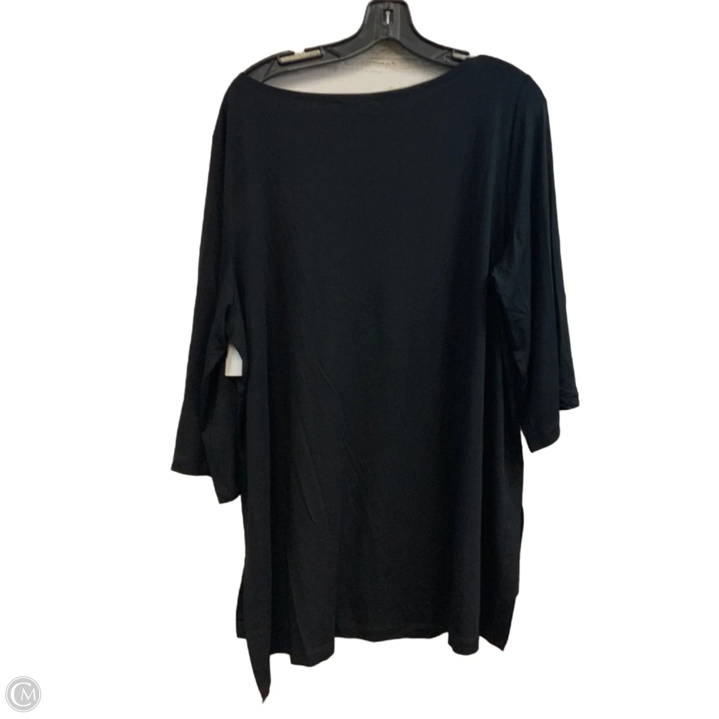 Top Long Sleeve By Eileen Fisher In Black, Size: 2x