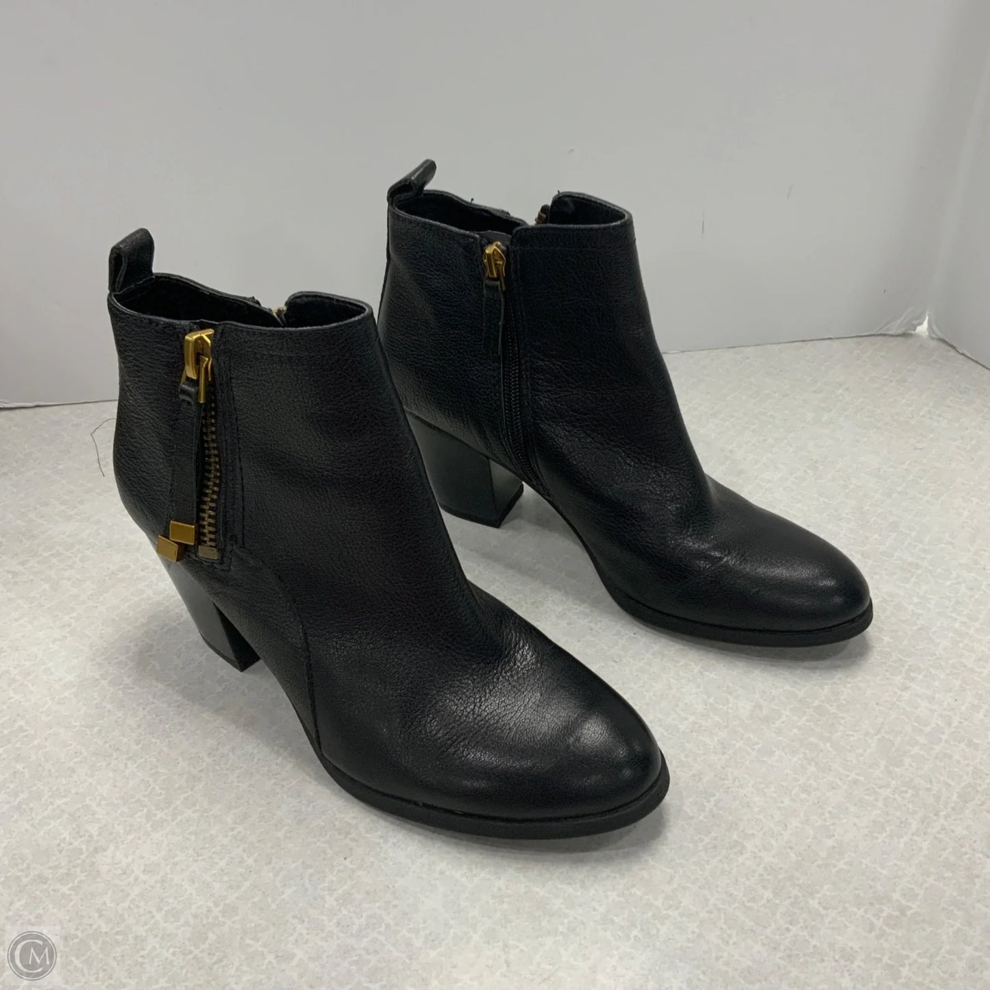 Boots Ankle Heels By Franco Sarto In Black, Size: 6