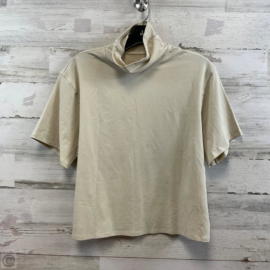 Athletic Top Short Sleeve By Lululemon In Cream, Size: S