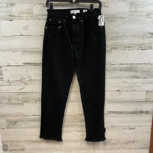 Jeans Straight By Re/Done In Black Denim, Size: 2