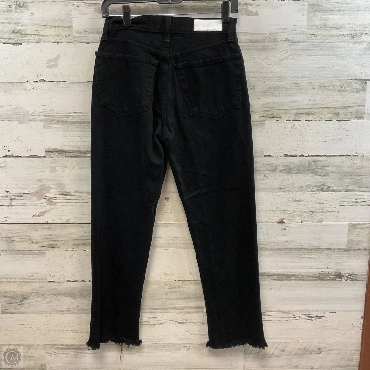 Jeans Straight By Re/Done In Black Denim, Size: 2