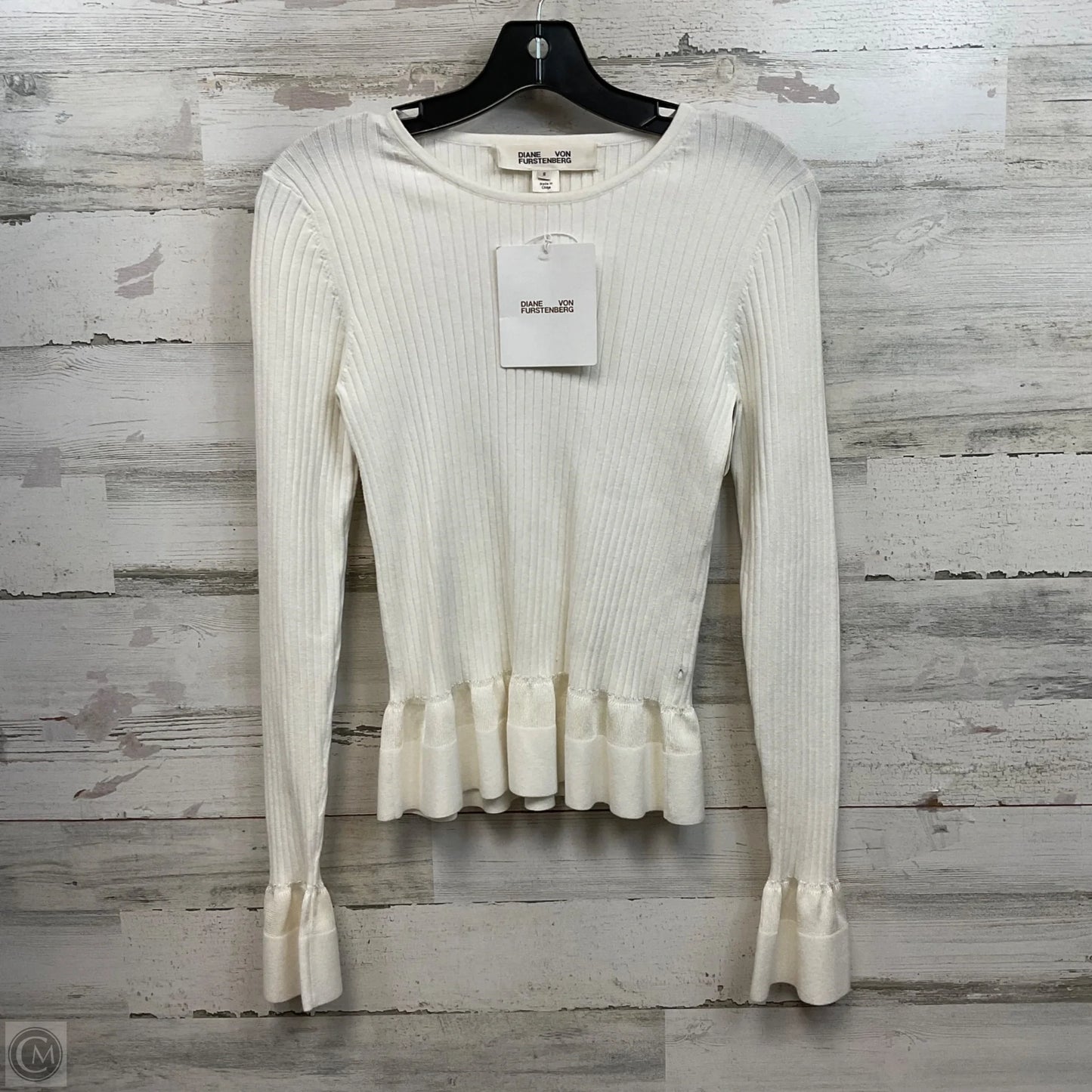 Sweater Designer By Diane Von Furstenberg In Cream, Size: S