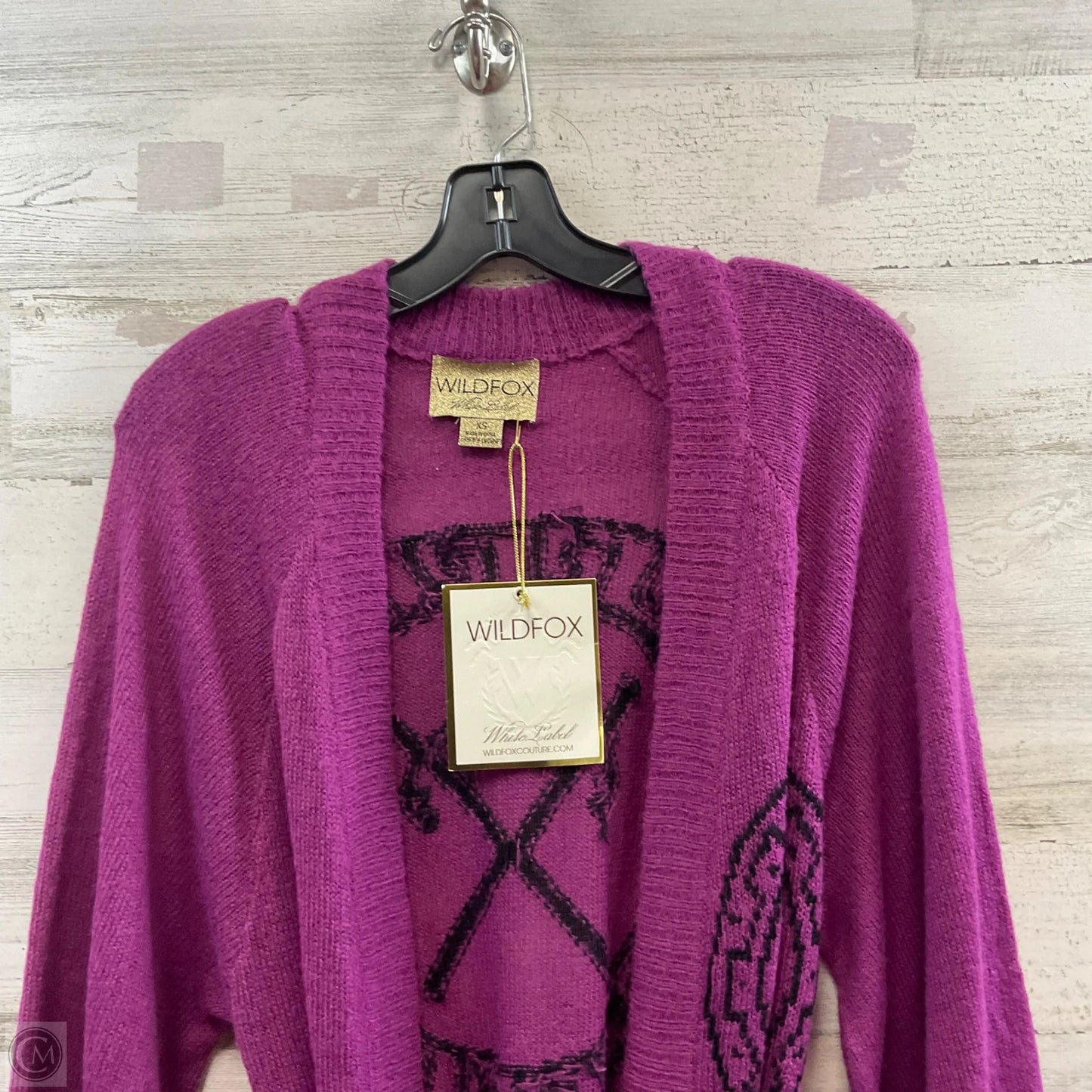 Sweater Cardigan By Wildfox In Purple, Size: Xs