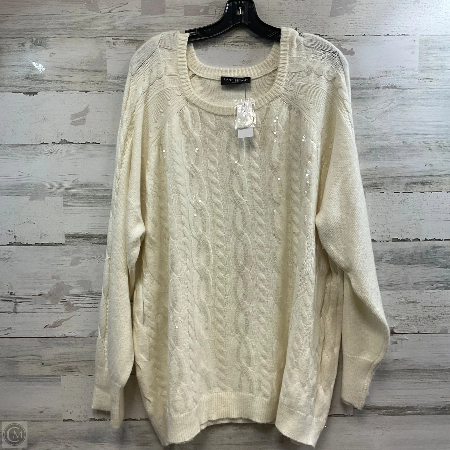Sweater By Lane Bryant In Cream, Size: 4x