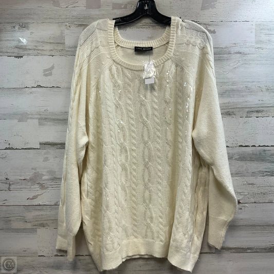 Sweater By Lane Bryant In Cream, Size: 4x