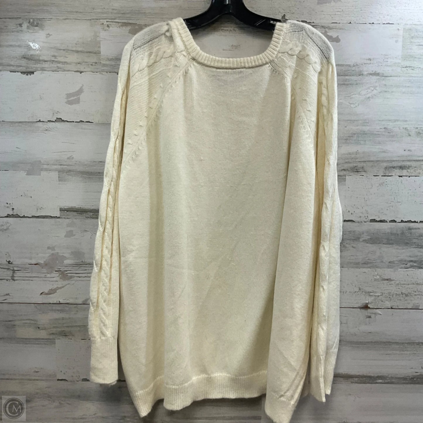 Sweater By Lane Bryant In Cream, Size: 4x