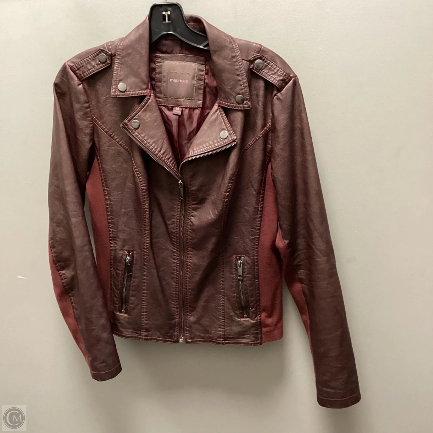 Jacket Moto By Maurices In Red, Size: M