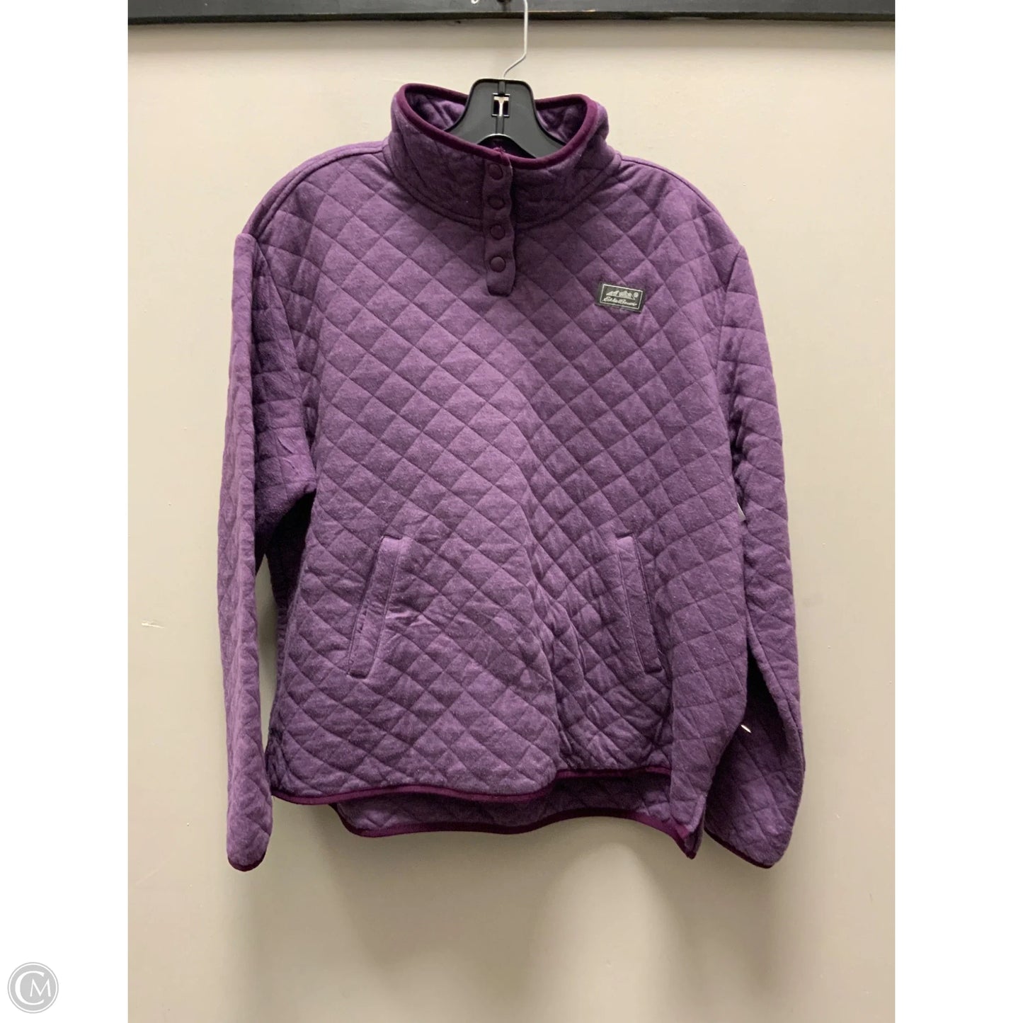 Sweatshirt Collar By Eddie Bauer In Purple, Size: Xl