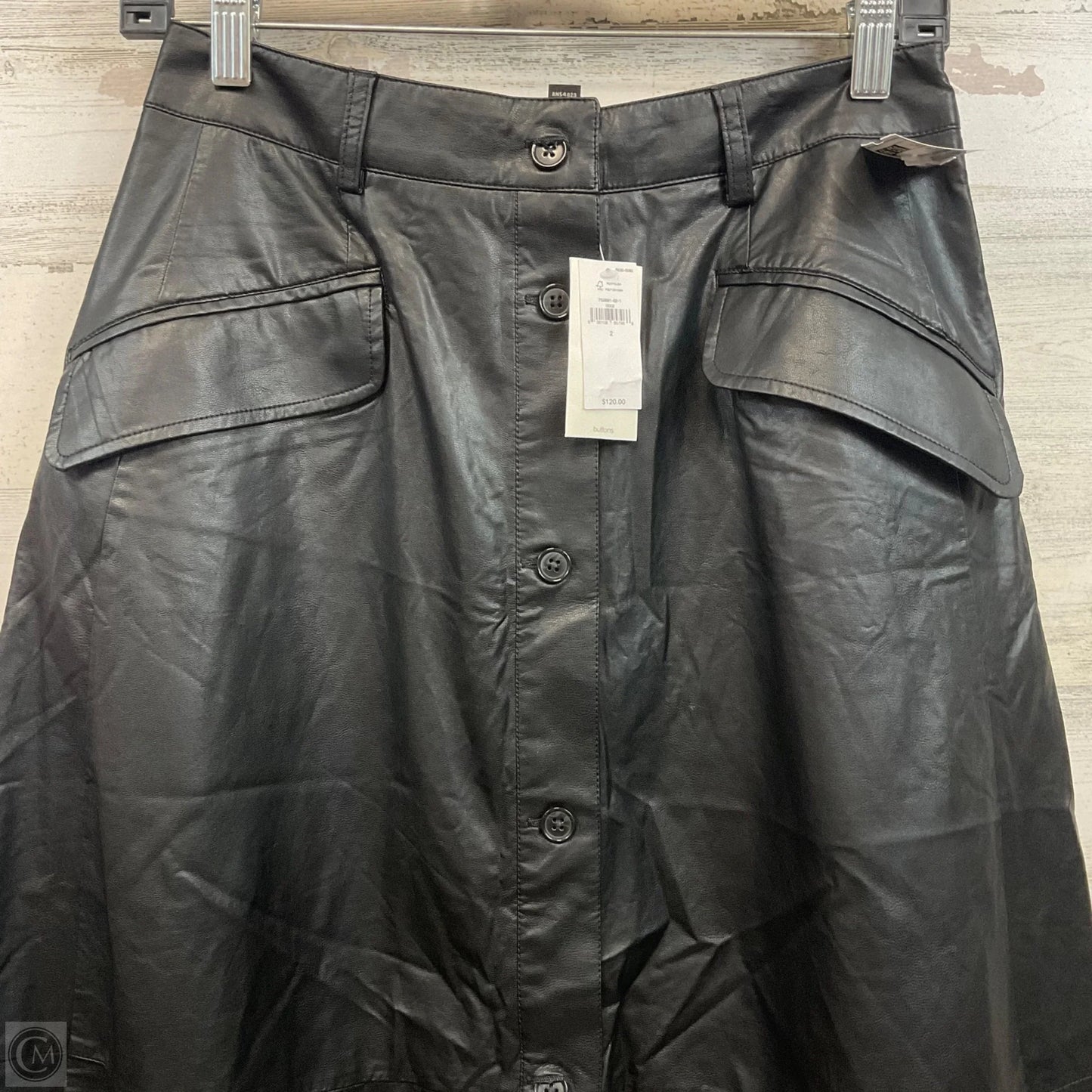 Skirt Midi By Banana Republic In Black, Size: 2