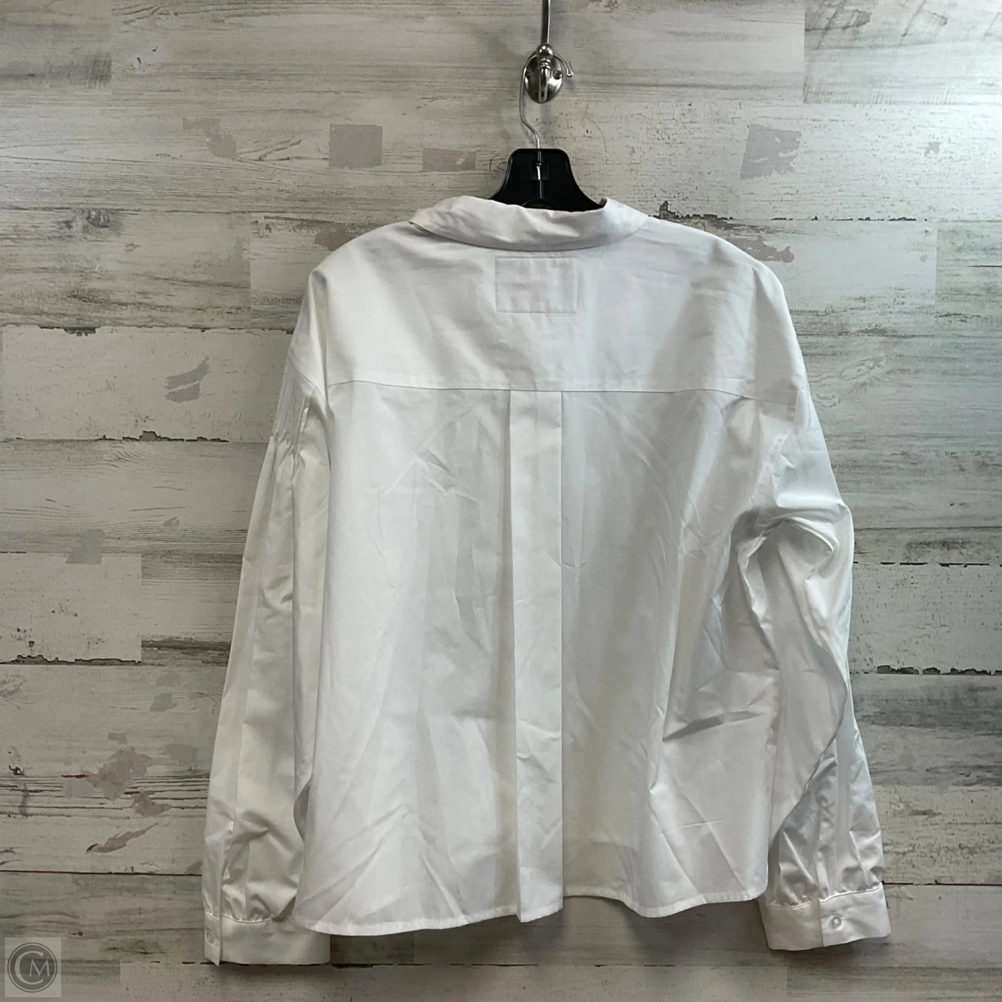 Blouse Designer By Karl Lagerfeld In White, Size: M