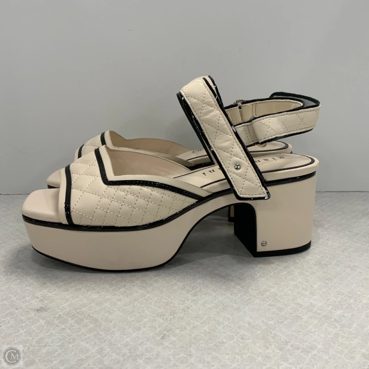 Sandals Heels Block By Gianni Bini In Cream, Size: 9.5