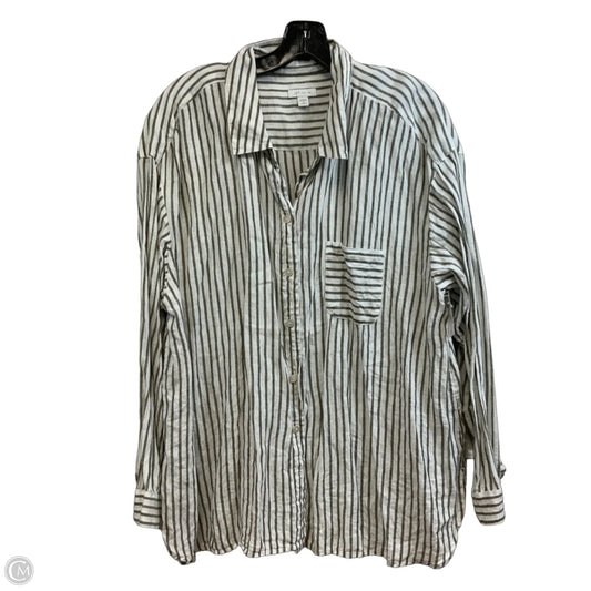 Blouse Long Sleeve By J. Jill In Green, Size: 2x