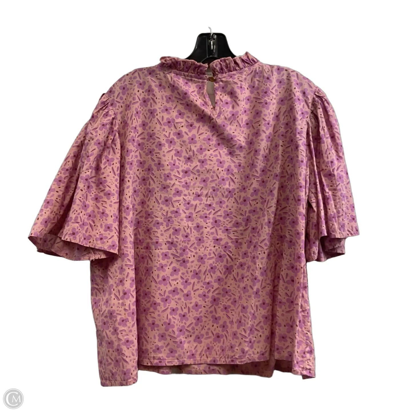Blouse Short Sleeve By POLAGOIn Pink, Size: Xl